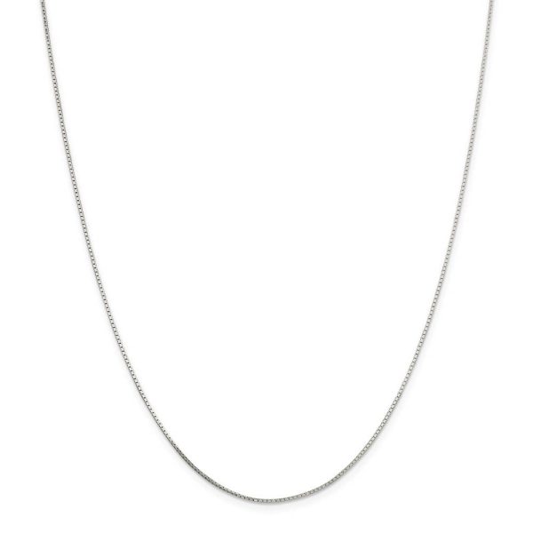 0.7mm Sterling Silver Solid Diamond Cut Mirror Box Chain Necklace Cheap