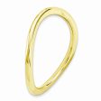 1.5mm Stackable 14K Yellow Gold Plated Silver Curved Smooth Band on Sale