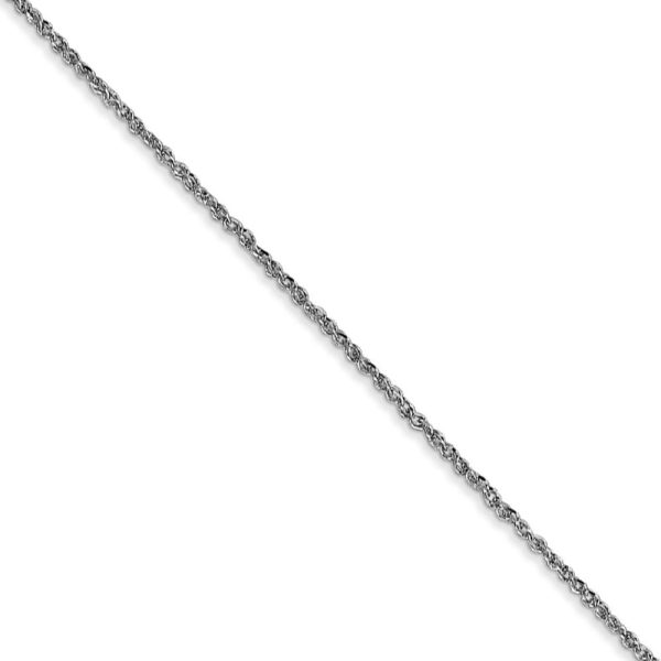 1.1mm, 14k White Gold, Ropa Chain Necklace Online now