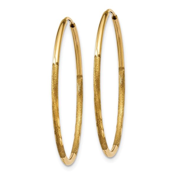 1.25mm, 14k Gold, Diamond-cut Endless Hoops, 28mm (1 1 10 Inch) on Sale