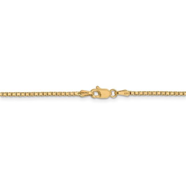 1.5mm, 14k Yellow Gold, Solid Box Chain Anklet or Bracelet Online