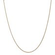 1.25mm, 14k Yellow Gold, Solid Spiga Chain Necklace For Discount