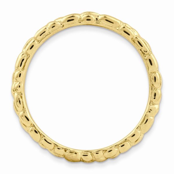 1.5mm Stackable 14K Yellow Gold Plated Silver Band For Cheap