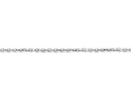 1.25mm 14k White Gold Solid Cable Chain Necklace Sale