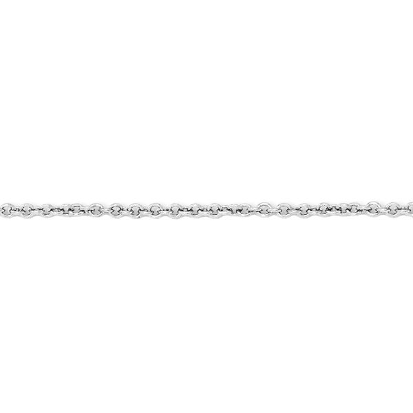 1.25mm 14k White Gold Solid Cable Chain Necklace Sale