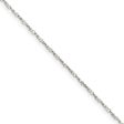 1.4mm Sterling Silver, Twisted Serpentine Chain Necklace For Sale