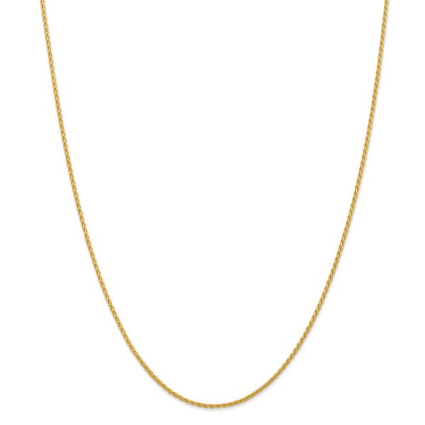 1.5mm, 14k Yellow Gold, Solid Parisian Wheat Chain Necklace Online now