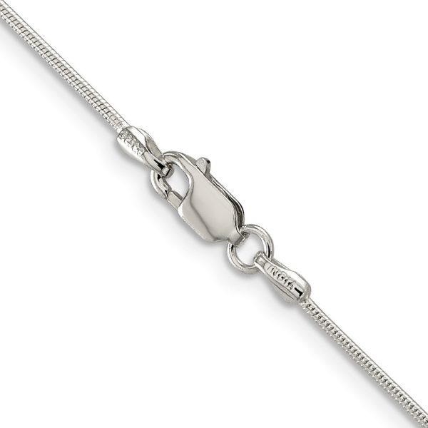 1mm Sterling Silver, Round Solid Snake Chain Necklace Discount