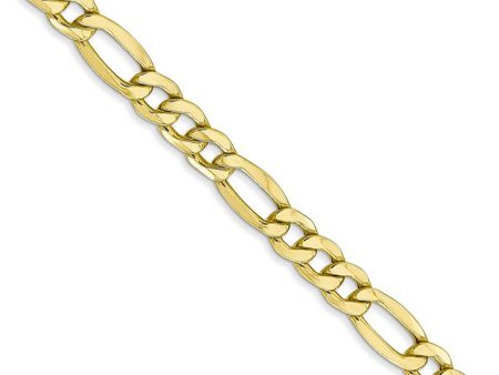 10k Yellow Gold 5.35mm Hollow Figaro Chain Necklace Online