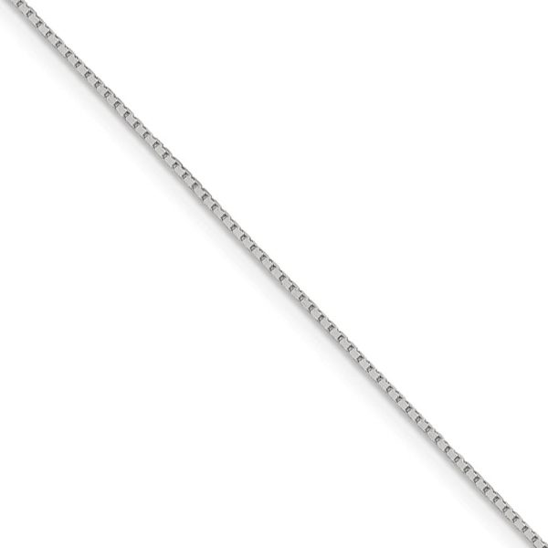 0.7mm Sterling Silver Solid Diamond Cut Mirror Box Chain Necklace Cheap