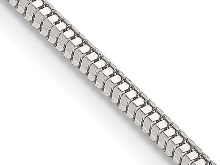 2mm Sterling Silver Diamond Cut Solid Round Snake Chain Necklace on Sale