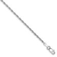 1.8mm, 14k White Gold D C Quadruple Rope Chain Anklet or Bracelet Supply