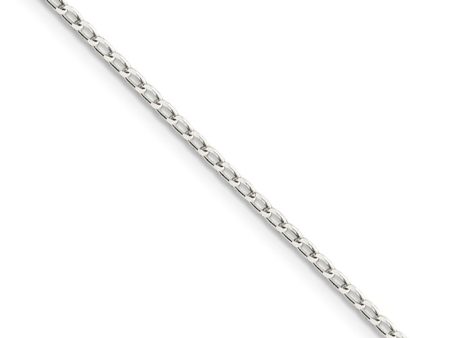 1.5mm Sterling Silver Solid Open Curb Chain Necklace Online now