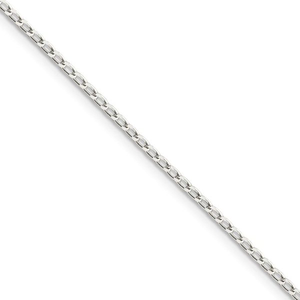 1.5mm Sterling Silver Solid Open Curb Chain Necklace Online now