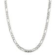 Men s 7mm, Sterling Silver, Pave Flat Figaro Chain Necklace Supply