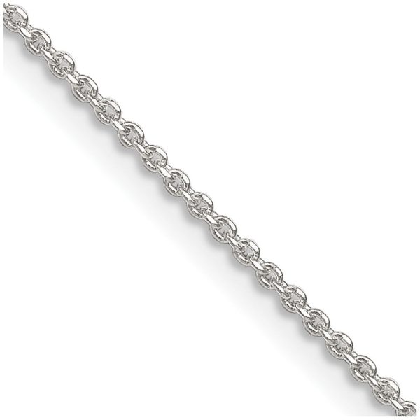 1.4mm Sterling Silver Solid Diamond Cut Cable Chain Necklace Online Hot Sale