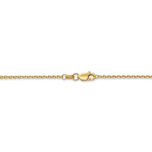 1.45mm, 14k Yellow Gold, Diamond Cut Solid Cable Chain Necklace Online Hot Sale