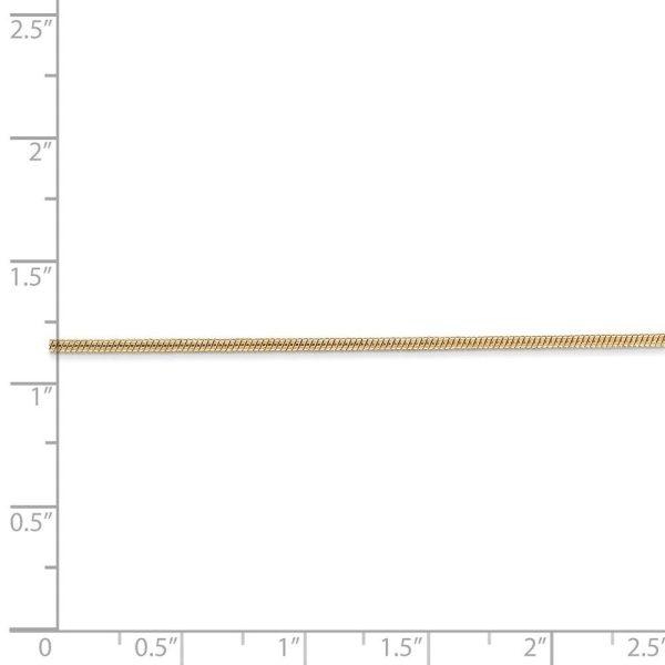 1.2mm 14k Yellow Gold Round Snake Chain Necklace Supply