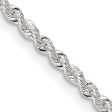 2.25mm Sterling Silver Classic Solid Rope Chain Necklace Online Hot Sale