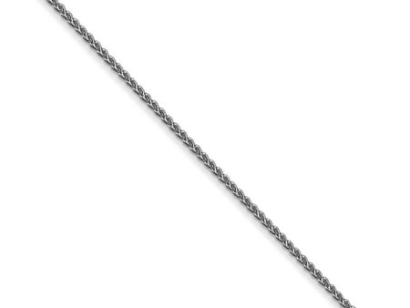 1mm, 14k White Gold, Solid Diamond Cut Spiga Chain Necklace Fashion