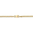 14k Yellow Gold 2.2mm Solid Beveled Curb Chain Anklet Online now