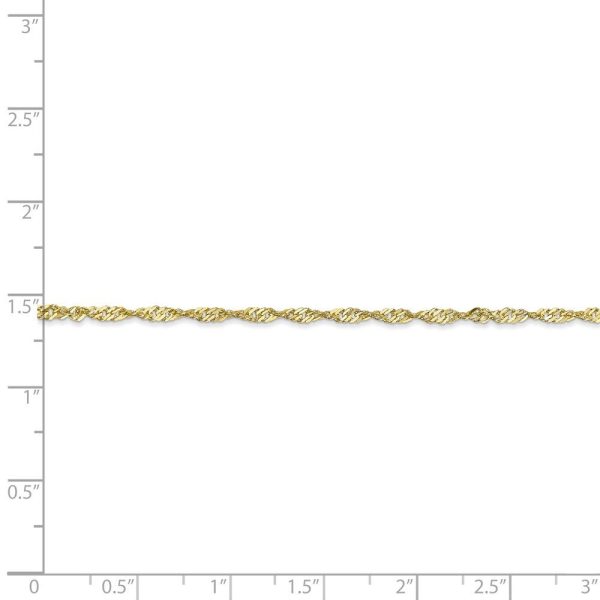 1.7mm, 10k Yellow Gold, Singapore Chain Necklace Discount