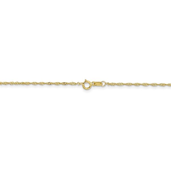 1.1mm, 10k Yellow Gold, Singapore Chain Anklet or Bracelet Fashion