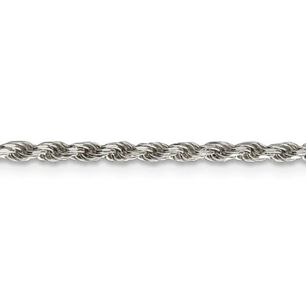 2.25mm Sterling Silver, Diamond Cut Solid Rope Chain Necklace Cheap