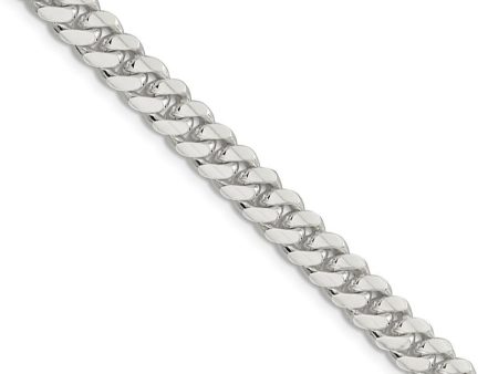 Mens 7.25mm Sterling Silver Solid Domed Curb Chain Necklace on Sale