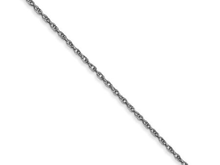 0.95mm, 14k White Gold, Cable Rope Chain Necklace For Discount