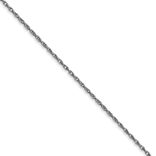 0.95mm, 14k White Gold, Cable Rope Chain Necklace For Discount