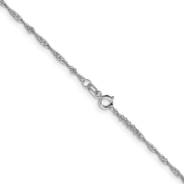 1.4mm, 14k White Gold, Singapore Chain Anklet or Bracelet on Sale