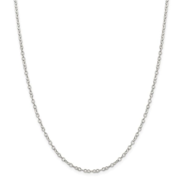 2.5mm Sterling Silver Flat Open Cable Chain Necklace Sale