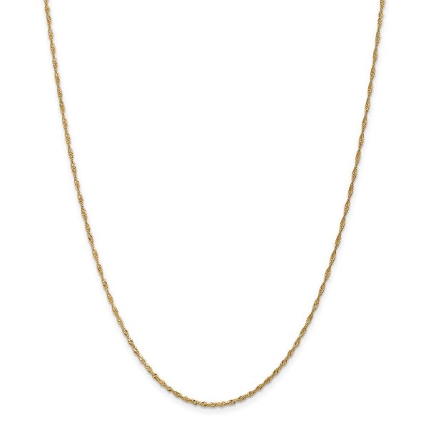 1.4mm, 14k Yellow Gold, Singapore Chain Necklace Online Hot Sale