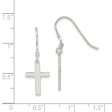 15mm Polished Cross Dangle Earrings in Sterling Silver Fashion