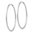 1.2mm x 35mm 14k White Gold Polished Endless Tube Hoop Earrings Hot on Sale