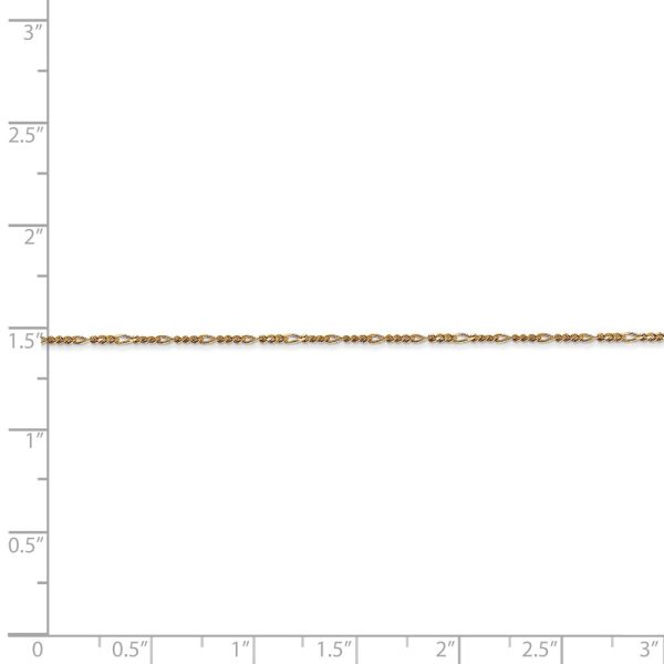 1.25mm, 14k Yellow Gold, Flat Figaro Chain Necklace Hot on Sale