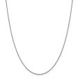 1.5mm 14k White Gold Diamond Cut Solid Rolo Chain Necklace Fashion