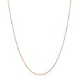 1.15mm 14k Rose Gold Solid Cable Rope Chain Necklace For Discount