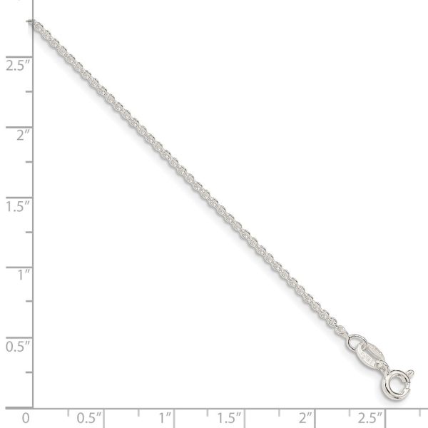 1.6mm, Sterling Silver Solid Cable Chain Necklace on Sale