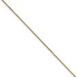 0.65mm, 14k Yellow Gold, Diamond Cut Cable Chain Necklace For Cheap