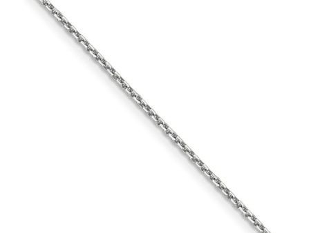 1.4mm, 14k White Gold, Diamond Cut Solid Cable Chain Necklace Online Sale