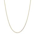 1.4mm, 14k Yellow Gold, Diamond Cut Solid Cable Chain Necklace Fashion