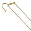 0.9mm 10k Yellow Gold Adjustable Box Chain Necklace on Sale