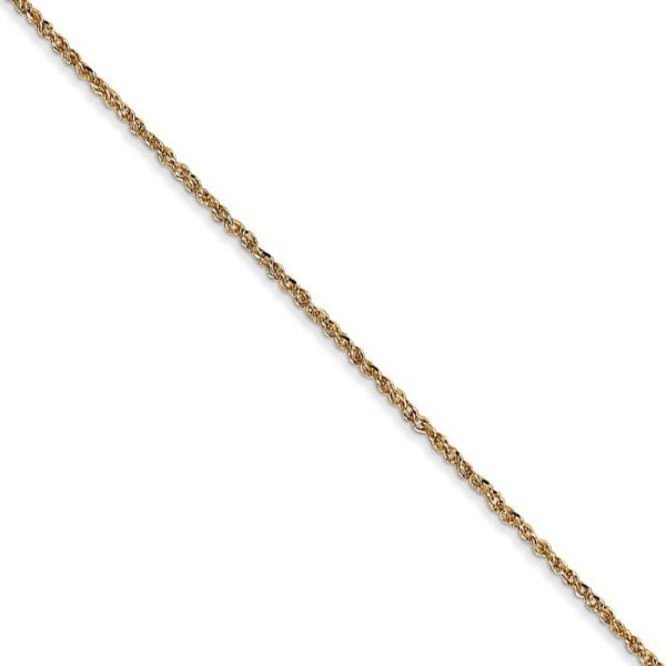 1.1mm, 14k Yellow Gold, Ropa Chain Necklace Fashion