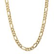 10mm, 14k Yellow Gold, Flat Figaro Chain Necklace Discount