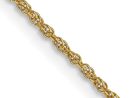 1.1mm, 14K Yellow Gold, Solid Baby Rope Chain Necklace Online Sale