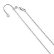 1mm 14k White Gold Adjustable Flat Cable Chain Necklace Supply