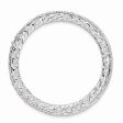 2.5mm Silver Stackable 1 3 Cttw HI I3 Diamond Scalloped Band Discount