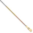 1.8mm 14k Tri-Color Gold D C Solid Rope Chain Anklet or Bracelet Sale